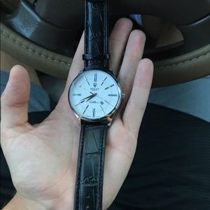 Black Leather Watch